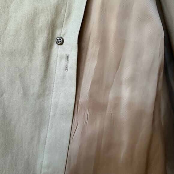 Vintage Sanyo Carol Cohen Made in Japan Khaki Trench Coat Size 42 - Picture 7 of 11